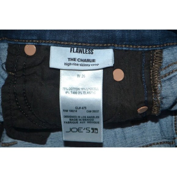 JOE'S‎ JEANS Women's Flawless The Charlie High Rise Skinny Crop Jeans SIZE 26 - Picture 9 of 9
